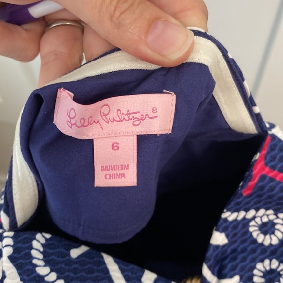 Lilly Pulitzer Anchor Dress Size 6 - Picture 3 of 3